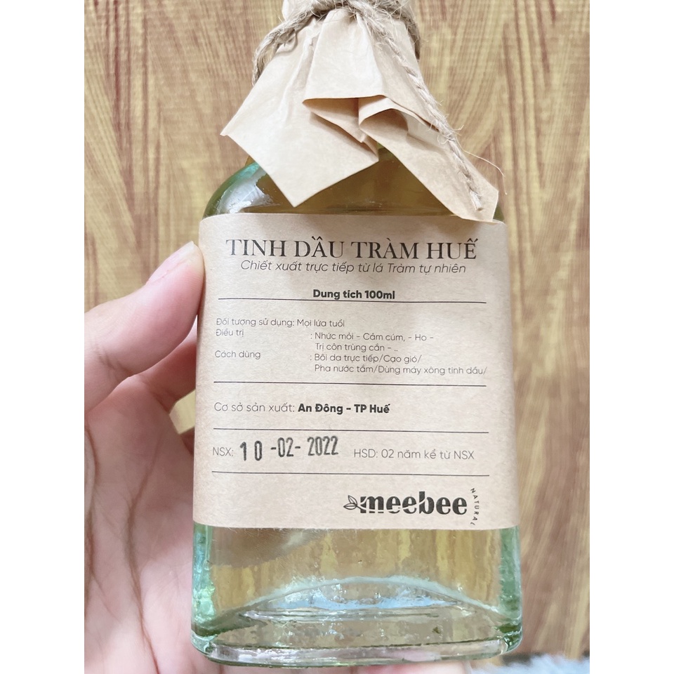 Tinh Dầu Tràm Huế MeeBee Nguyên Chất 100ml / 80ml/ 30ml - Tinh dầu tràm giúp giữ ấm, xông phòng hiệu quả cho mẹ và bé