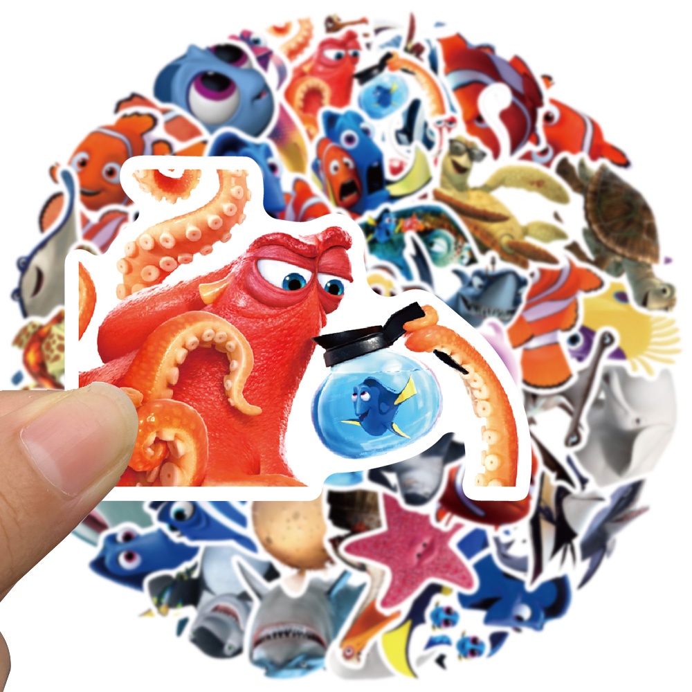 Set 10/50 Sticker Hoạt Hình Finding Nemo Chống Nước Dán Trang Trí