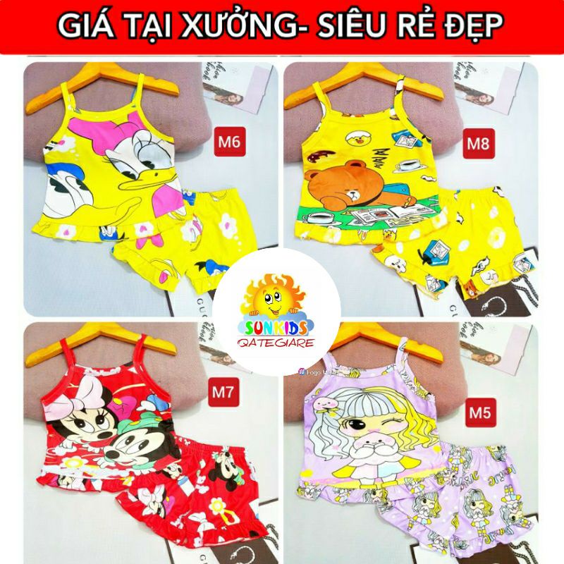 🔥TẬN GỐC🔥GSN3 (8KG-22KG) BỘ QUẦN ÁO SÁT NÁCH 2 DÂY THUN 3D BÉ GÁI SIZE NHÍ