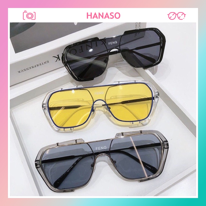 Kính râm mát cao cấp gọng vuông phi công phong cách Hàn Quốc One Piece chống UV400 và tia bức xạ thời trang nữ nam 246