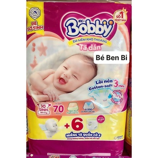 [HÀNG TẶNG] Tã Dán Bobby Siêu Thấm Khô Thoáng XS38/XS70 miếng cho bé dưới 5kg - Chính Hãng