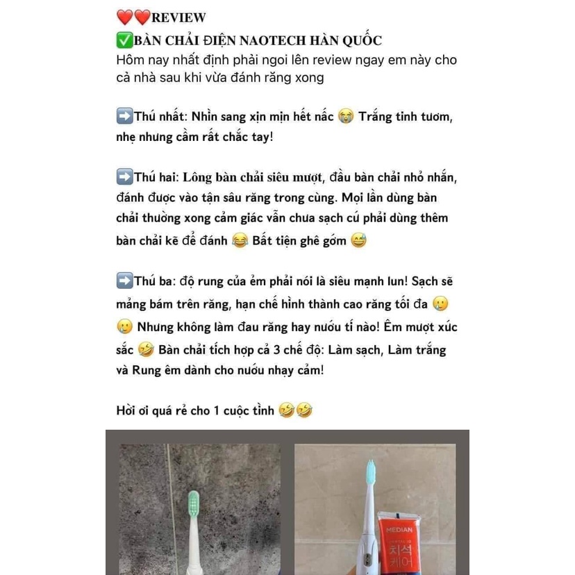 BÀN CHẢI ĐIỆN NAOTECH HÀN QUỐC