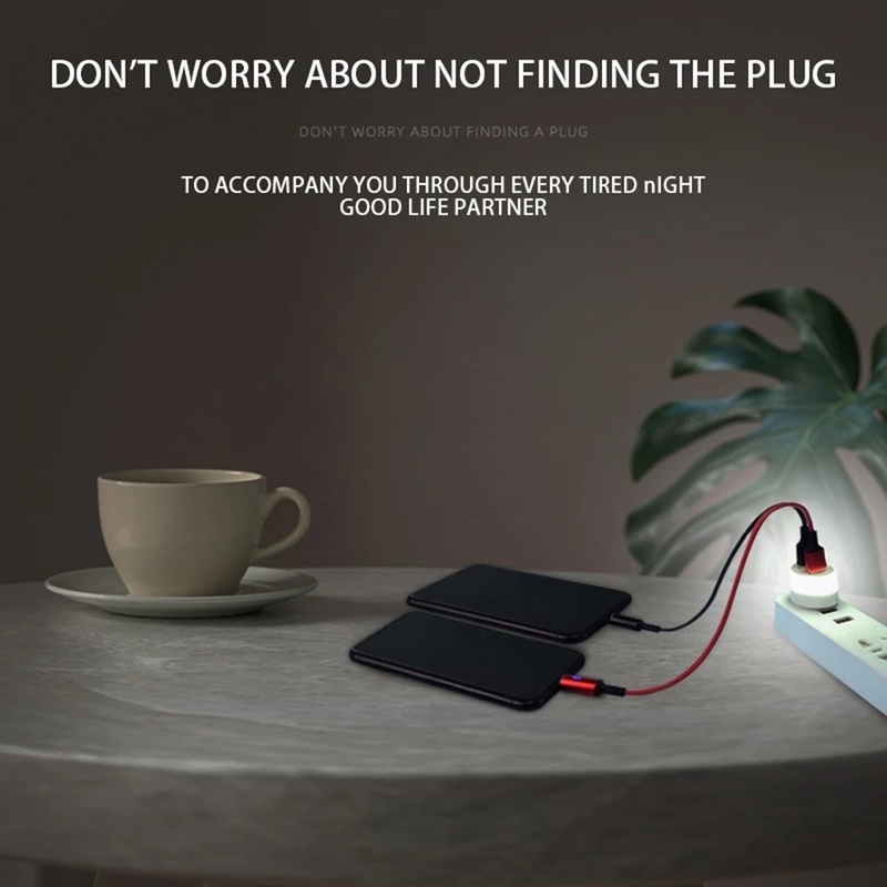 Đèn Ngủ Bảo Vệ Mắt Hình Tròn Cổng USB Kích Thước Nhỏ Gọn Có Thể Mang Đi Tiện Dụng