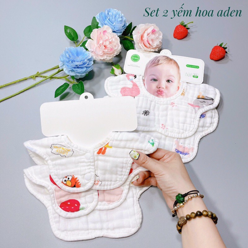 [HOT] Set 2c Yếm Aden Sợi Tre Cao Cấp Cho Bé