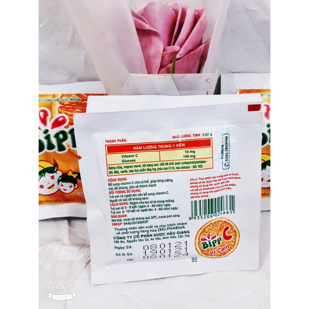 Kẹo ngậm Bipp C, bổ sung Vitamin C, giúp tăng cường đề kháng cho cơ thể