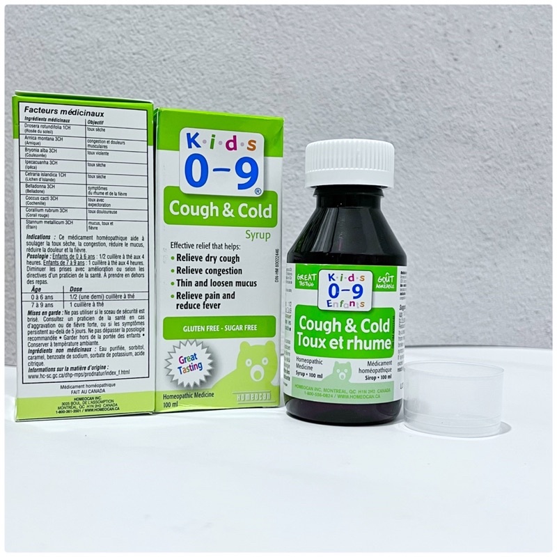Siro ho, cảm cúm Cough Cold Canada cho bé 0 đến 9 tuổi
