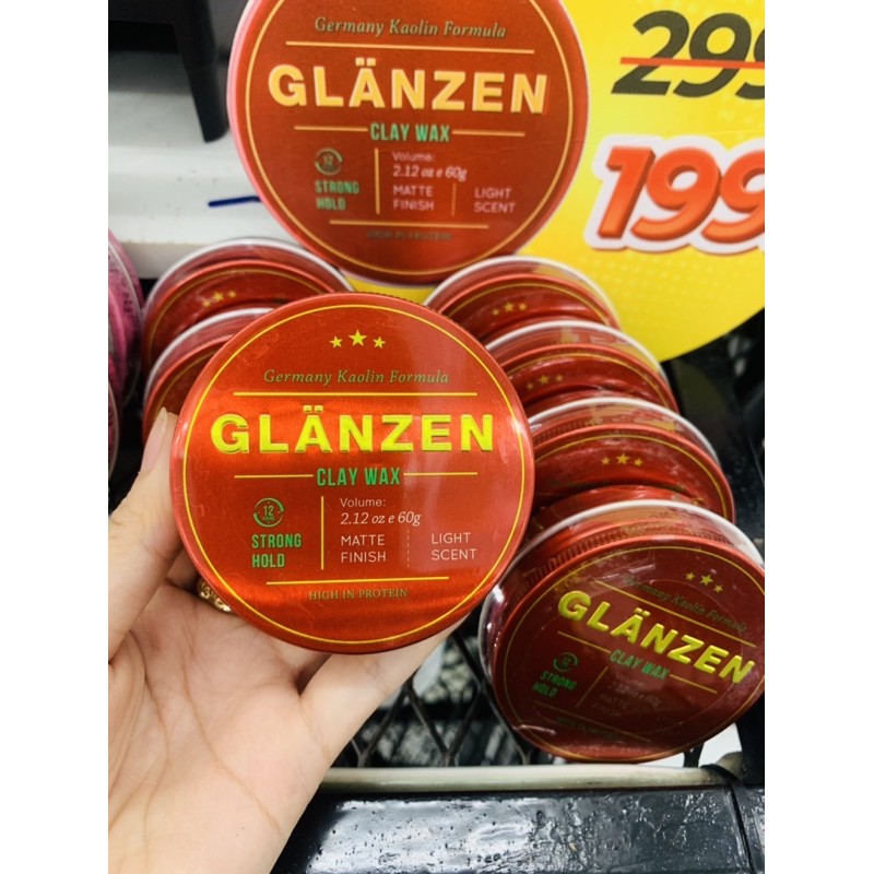 Sáp Glanzen Clay 60g - Sáp Chính Hãng Bán Chạy Số 1 Thị Trường
