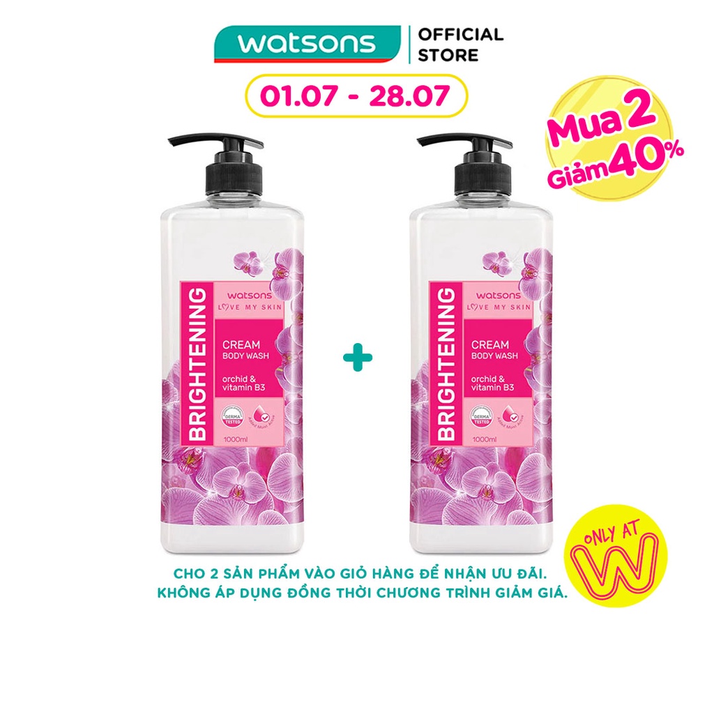 Kem Tắm Watsons Love My Skin Orchid Brightening B3 Scented Cream Body