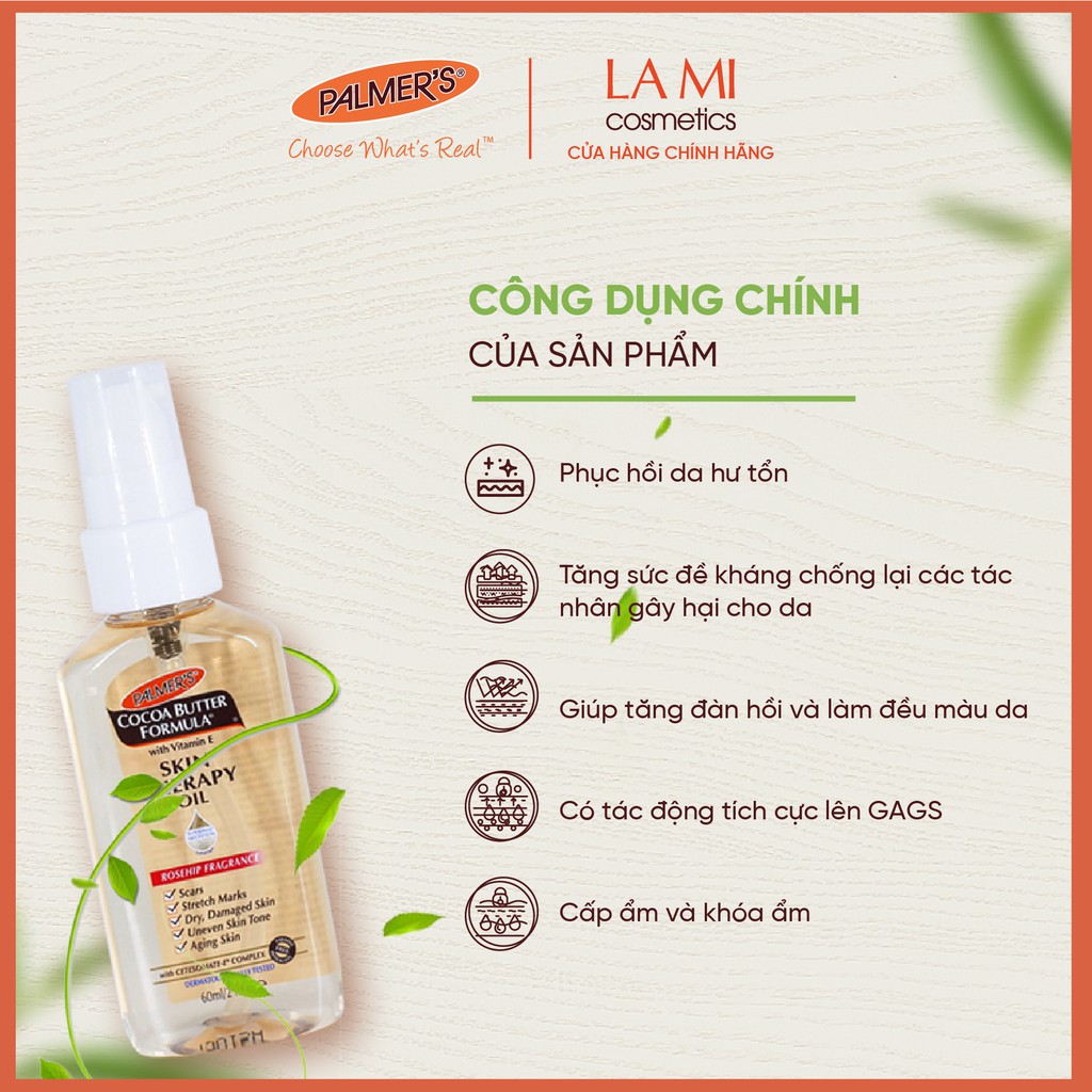 (Mini Size) Dầu trị liệu dưỡng da toàn thân Palmer's 60ml