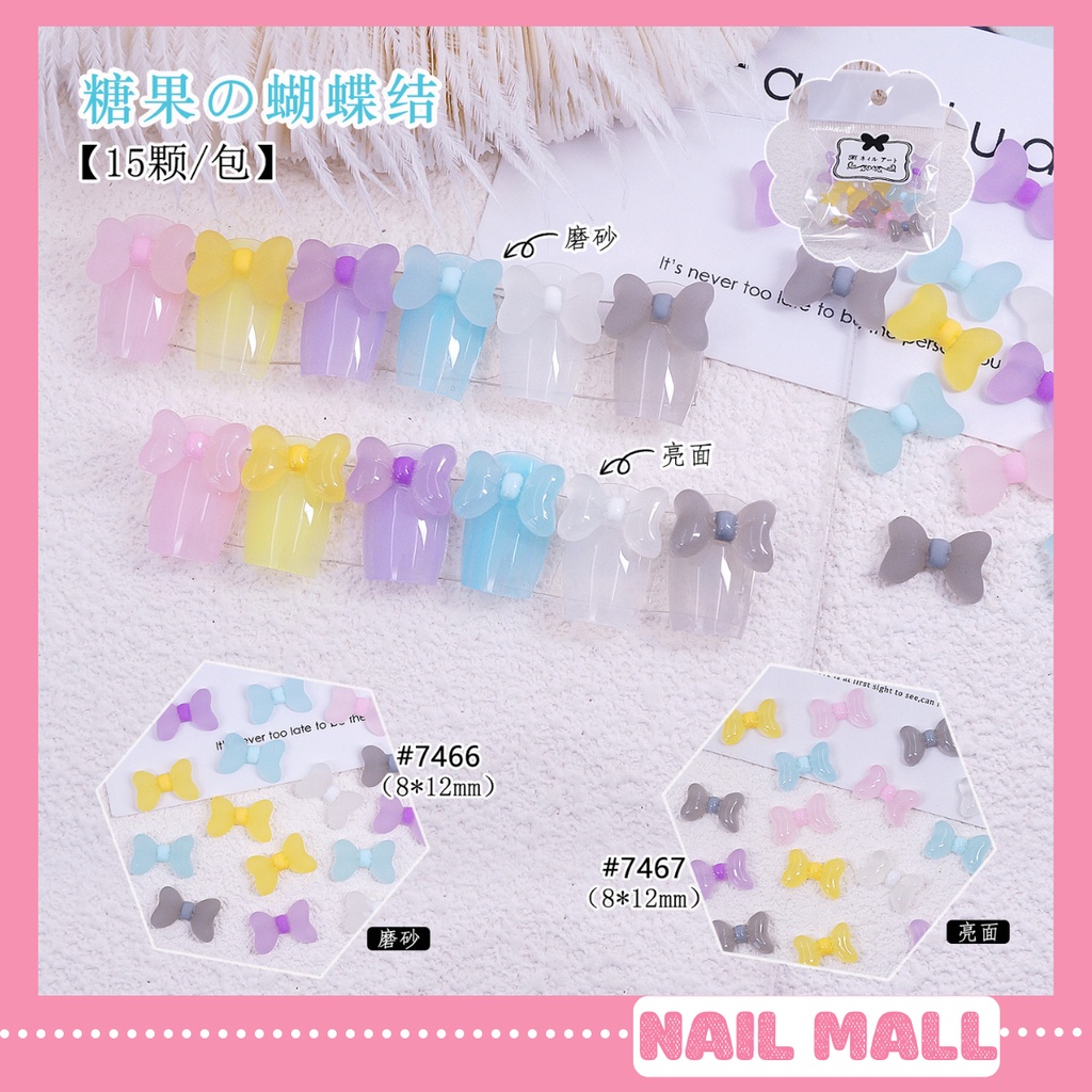 Charm Nail Nơ Set 15 Charm Nơ Phong Cách Hàn Quốc SWY2930