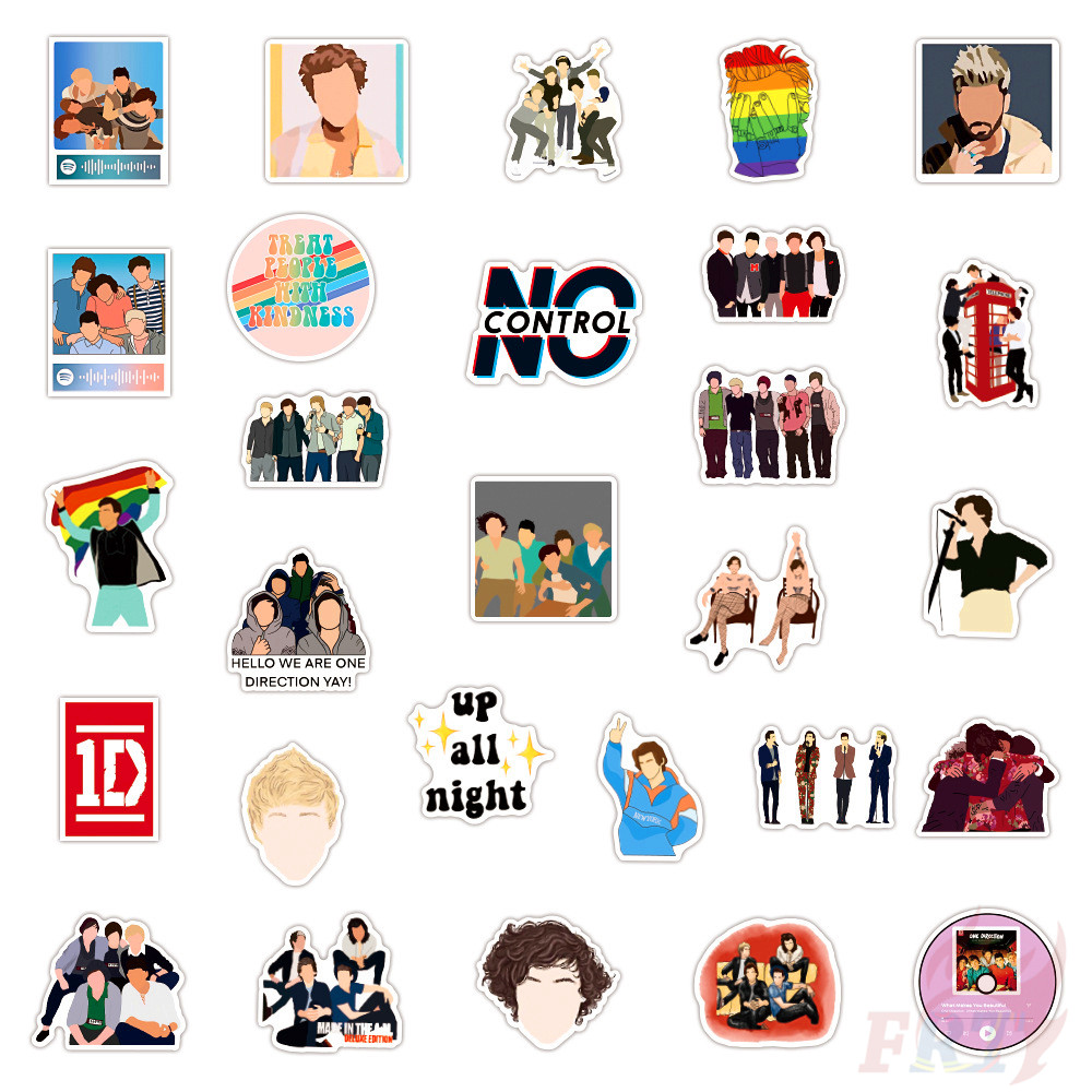 100Pcs/Set ❉ One Direction 1D - Series B Pop Music Band Stickers ❉ Louis Tomlinson Harry Edward Styles Liam Payne Niall James Horan DIY Fashion Luggage Laptop Skateboard Decals Doodle Stickers