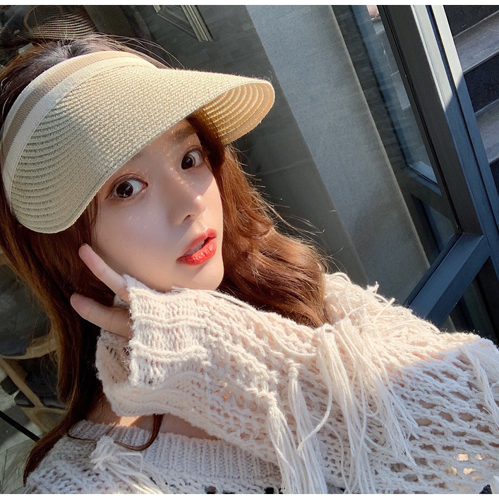 Korean fashion wide-brimmed sedge hat for women