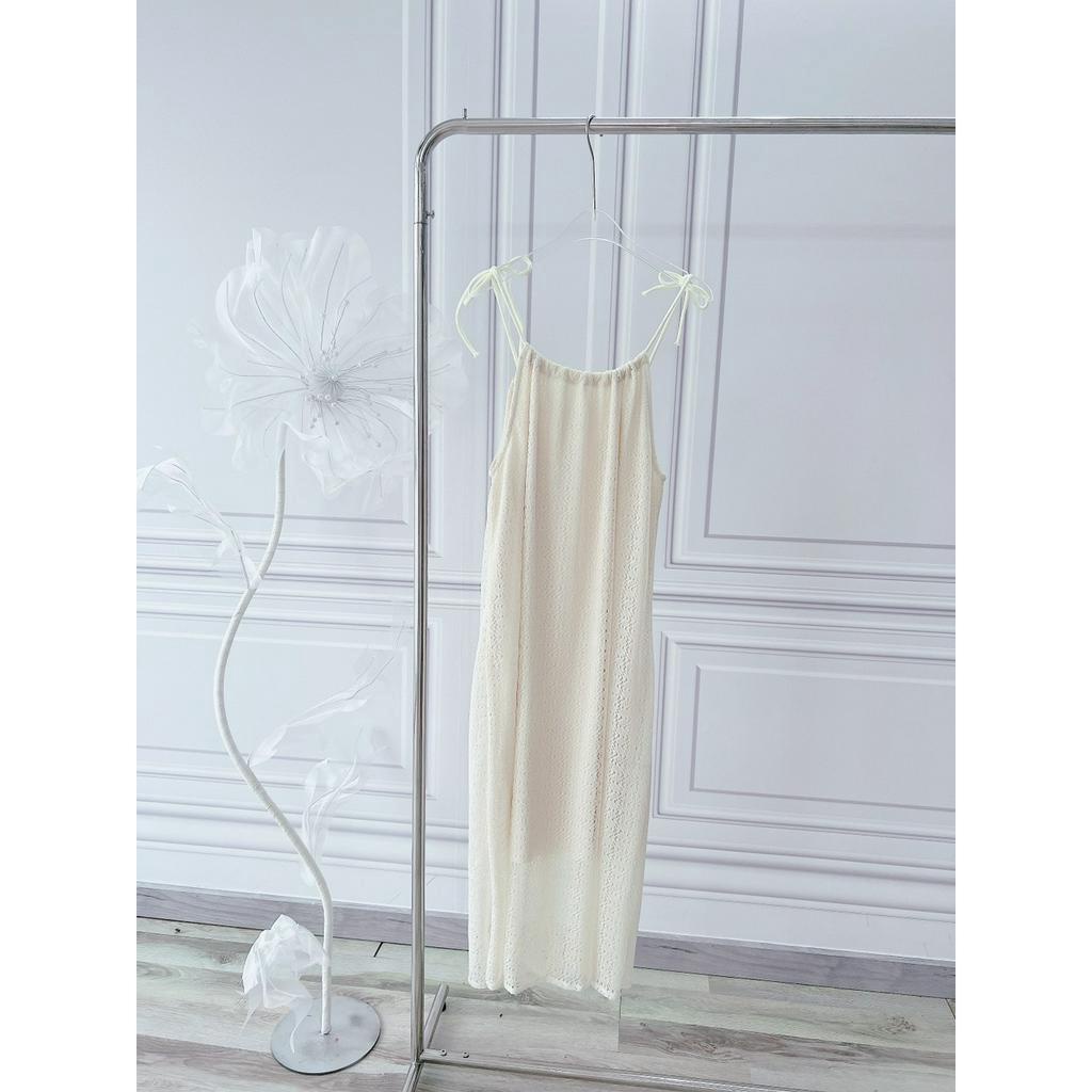 ĐẦM MIDI KEM SUÔNG XỐP RÚT 2 DÂY (TH)