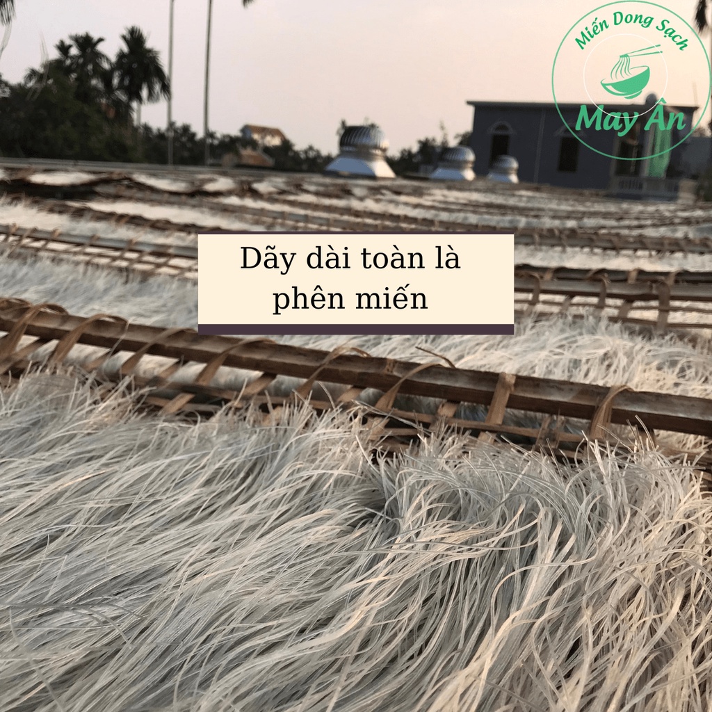 Miến dong Hải Hậu, miến rong Nam Định, sợi nhỏ, dai mềm, không tẩy nhuộm sợi, miến sạch May Ân