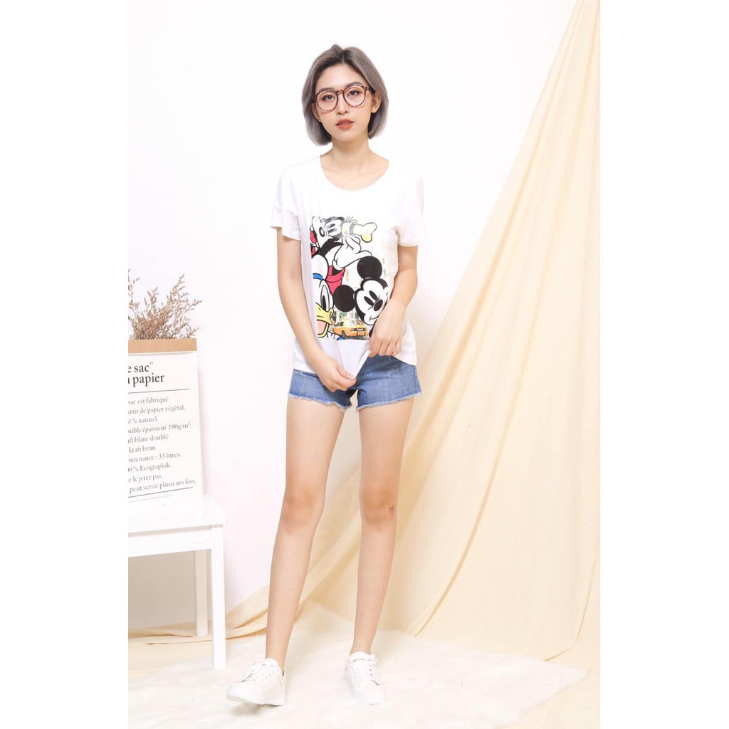 Áo Thun mickey Printed-Tshirt Mickey đẹp long lanh Áo Phông Cộc Tay Cực Chất Phong Cách Thời Trang cá Tính Năng Động