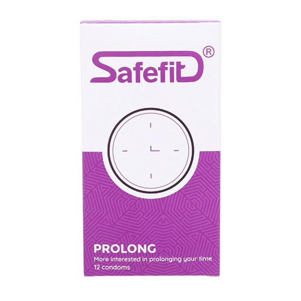 [ CHÍNH HÃNG ] - Bao cao su safefit Prolong, kéo dài thời gian, chống tuột, tạo cảm giác chân thật - Hộp 3 - 12 cái