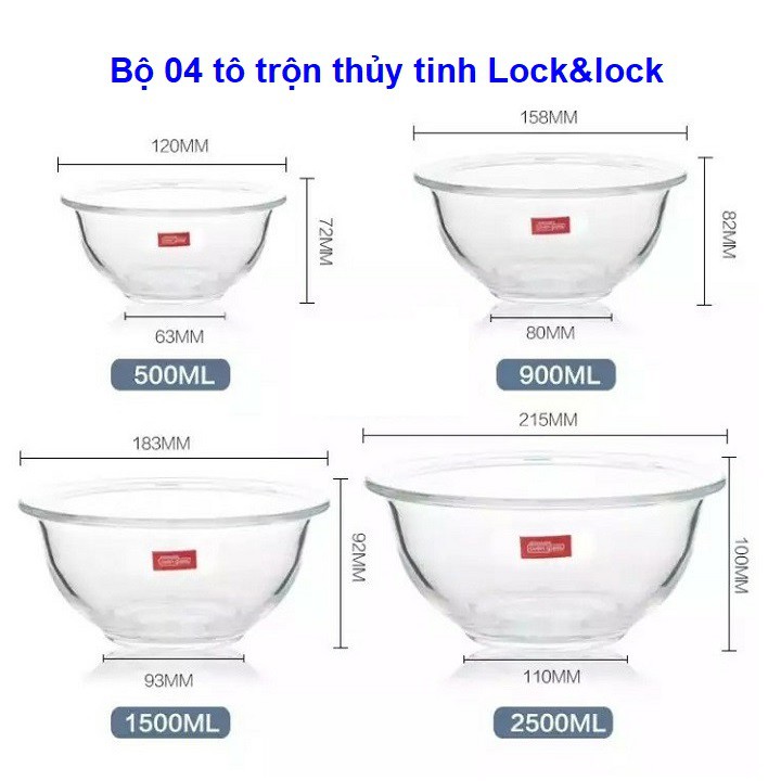 tô thủy tinh lock&lock loại lớn - tô thủy tinh lock&lock