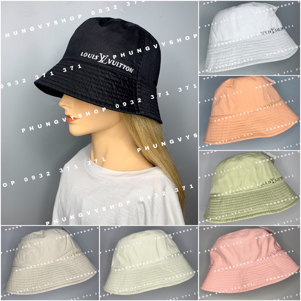 Mũ bucket form cụp đơn giản nam nữ- THÊU LỜ VÊ HÔNG - nón tai bèo vành