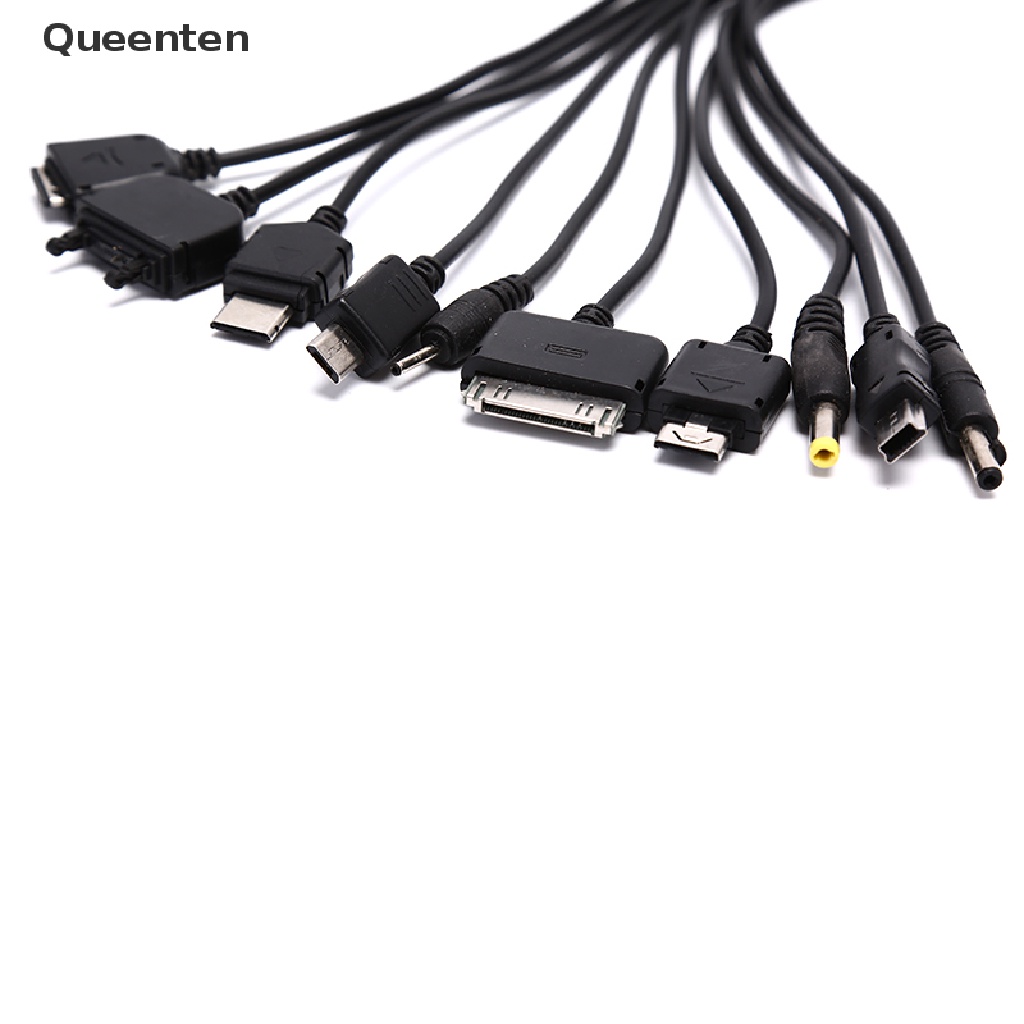 Queenten Universal 10 in 1 Multi-Function Cell Phone Game USB Charging Cable Charger QT