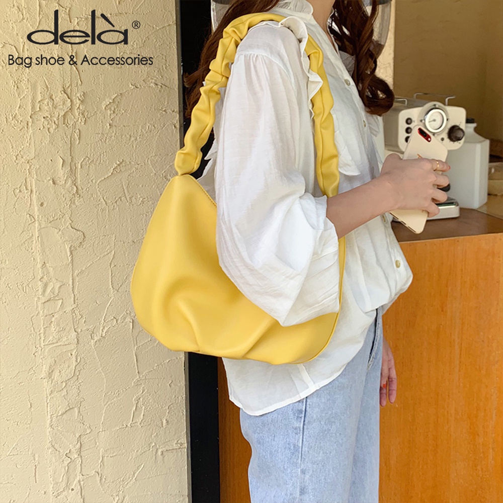 Dela Túi Xách Đeo Vai Hình Đám Mây Chất Liệu Mềm Mại Thời Trang Cho Nữ