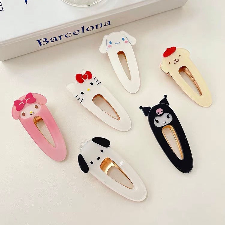 Kẹp Tóc Hình Hoạt Hình Bằng Hợp Kim Xinh Xắn Cho Bé Gái