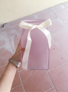 Lọ hoa thủy tinh cát- hồng