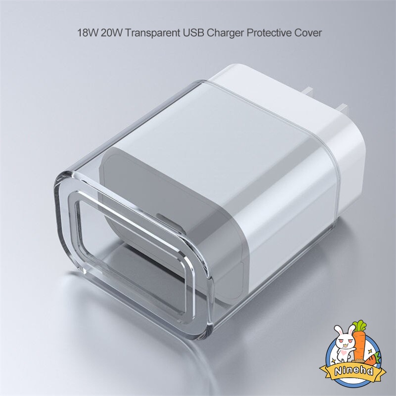 Vỏ Bảo Vệ Đầu Sạc 18W 20W 18W / 20W Bằng Silicon Trong Suốt Chống Rơi