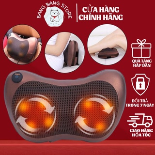 Máy massage cổ, gối massage cổ vai gáy hồng ngoại 8 bi, công nghệ nhật bản, bảo hành 6 tháng