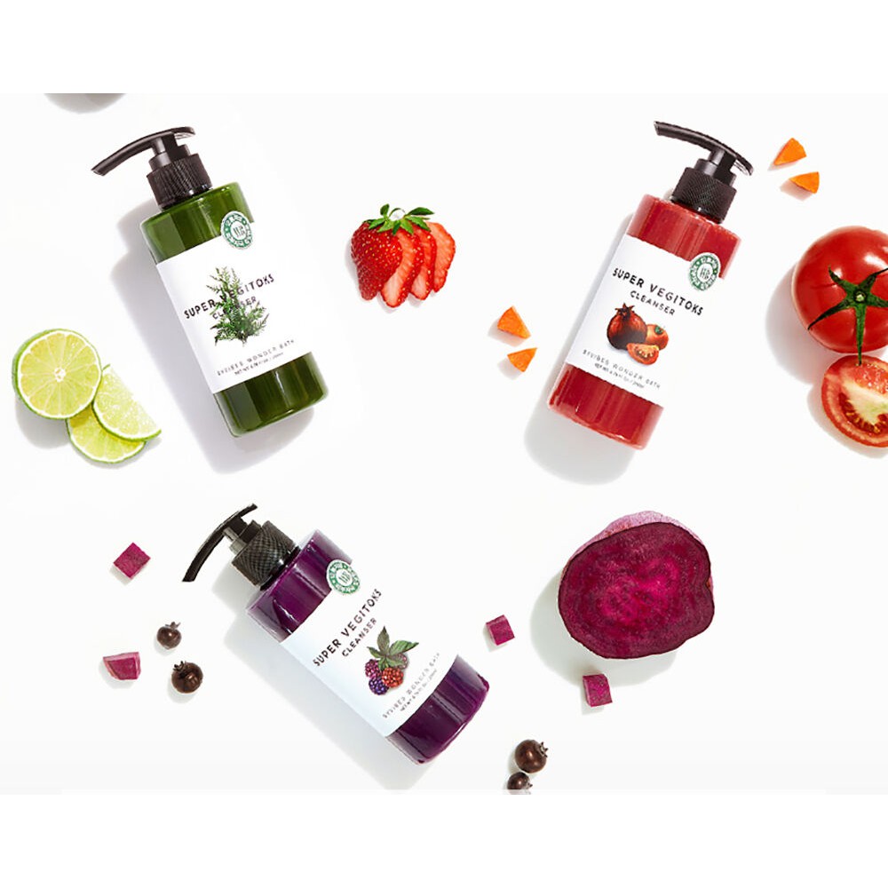 Sữa Rửa Mặt Rau Củ Sủi Bọt Byvibes Wonder Bath Super Vegitoks Cleanser  _  Wonder Bath Chính Hãng