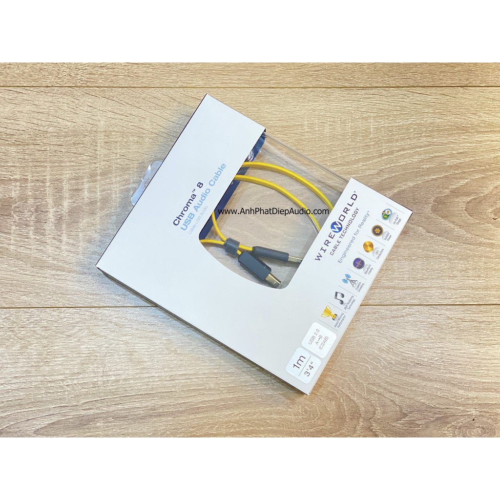 Dây usb WIREWORLD Chroma 8 USB 2.0 A to B Audio Cables