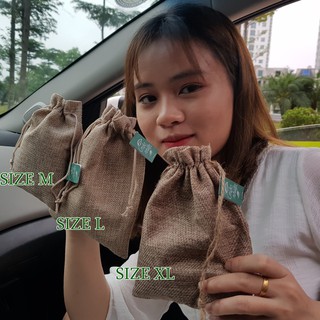 Túi thơm khử mùi ô tô Cà phê Mộc Nhiên - Mua 3 tặng 1 tinh dầu treo xe