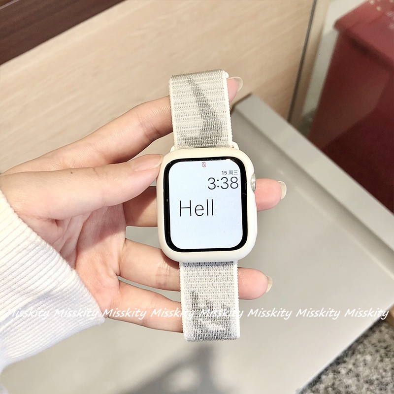 Dây Đeo Nylon Cho Đồng Hồ Thông Minh Apple Watch Series 7 6 5 4 3 2 1 45mm 41mm 44mm 41mm 44mm 40mm 42mm 38mm