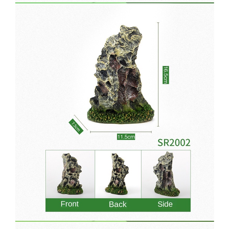 Bể cá bể cá trang trí nhựa ít rockery và đá ít bể cá trang trí