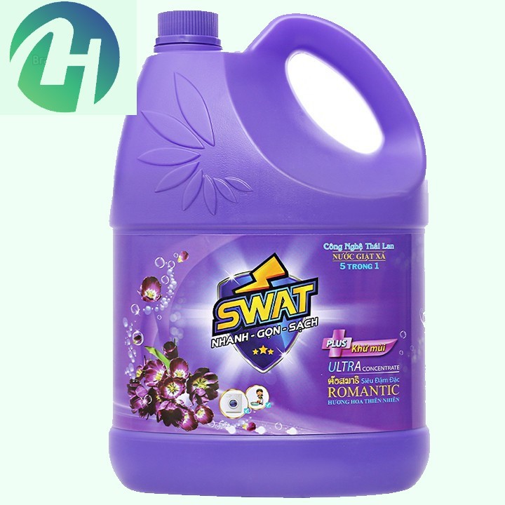 COMBO 3 Chai Nước giặt xả 5 in 1 SWAT 3.8kg + 1 Lau sàn + 1 Tẩy toilet + 1 Rửa chén + 1 Lau kính