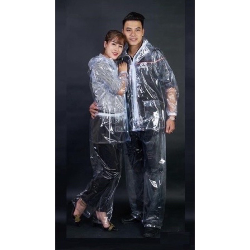 Áo mưa Bộ trong suốt.Loại to dài ko thấm nước.Siêu rẻ siêu bền