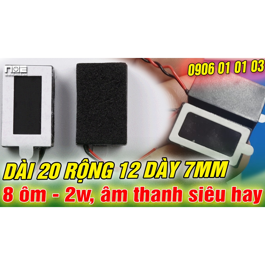 Loa độ laptop N20, hình chữ nhật DÀI 20 RỘNG 12 DÀY 7MM, ÂM THANH SIÊU HAY 8 ôm 2w