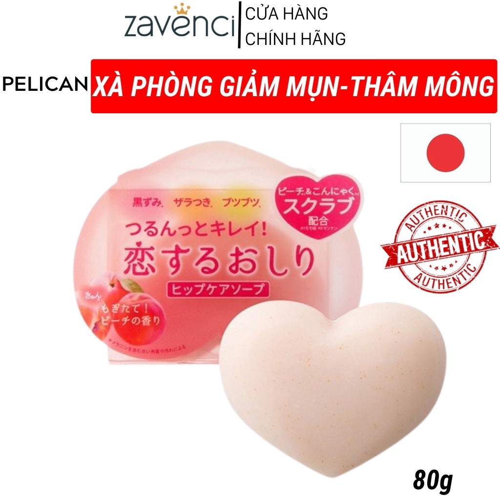 Xà Phòng Pelican Tẩy Da Chết Làm Giảm Mụn Và Thâm Mông (80g)