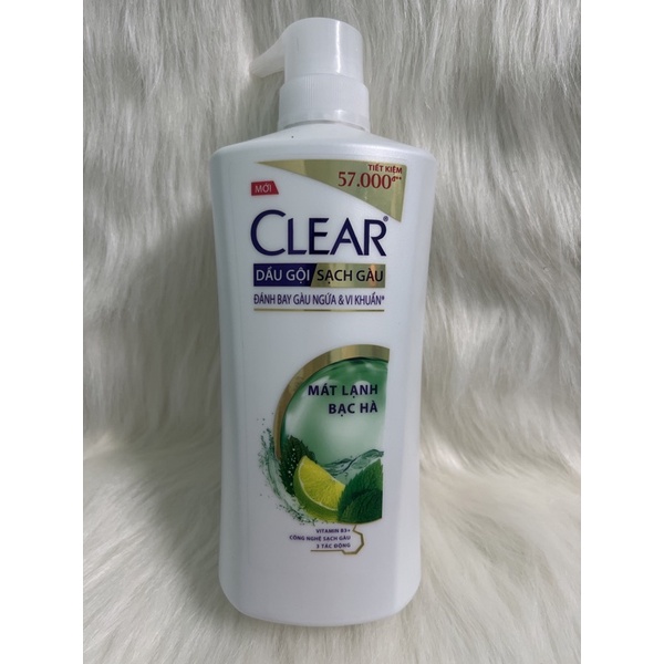 Dầu Gội Sạch Gàu Clear Mát Lạnh Bạc Hà Chai 630g