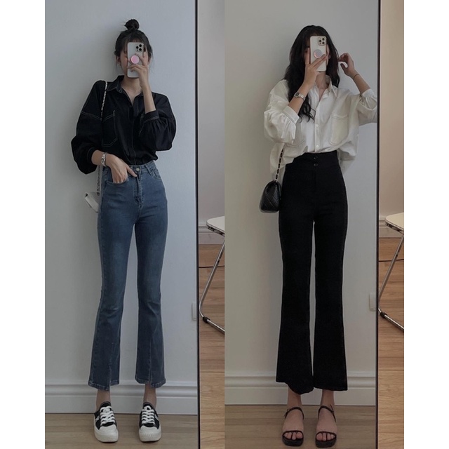 Áo Sơ Mi Thô Oversize Viền Chỉ Nổi Phong Cách Hàn Quốc Dễ Thương