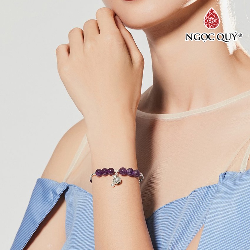 Vòng tay charm hồ lô TA tím - Ngọc Quý