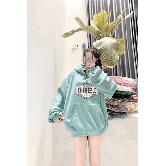 Hoodie 1980 Form Thụng Tay Bồng, Mũ 2 Lớp Chất Nỉ Dày Dặn