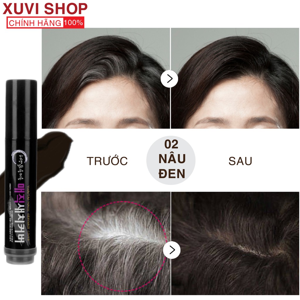 Bút Nhuộm Phủ Che Tóc Bạc Thành Đen Siêu Tốc Bền Màu YUANTAO Hàn Quốc Cao Cấp Chính Hãng Dạng Thỏi Hair Stick- XUVI SHOP | BigBuy360 - bigbuy360.vn