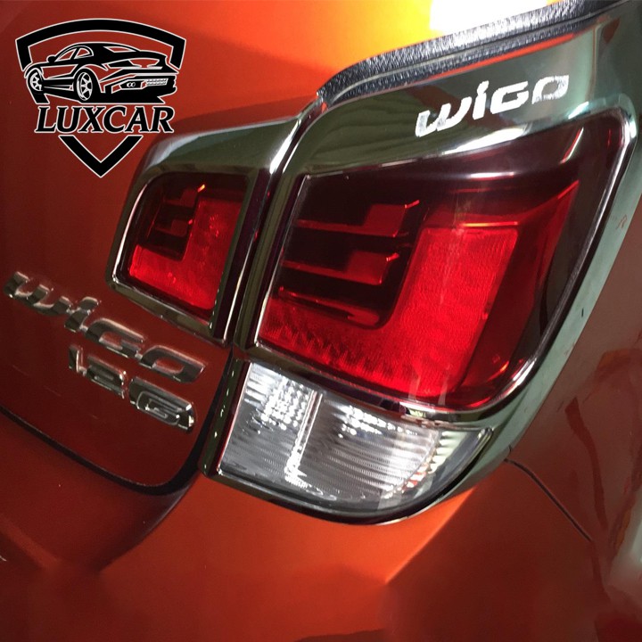 Ốp viền đèn pha, đèn hậu xe TOYOTA WIGO cao cấp nội thất LUXCAR
