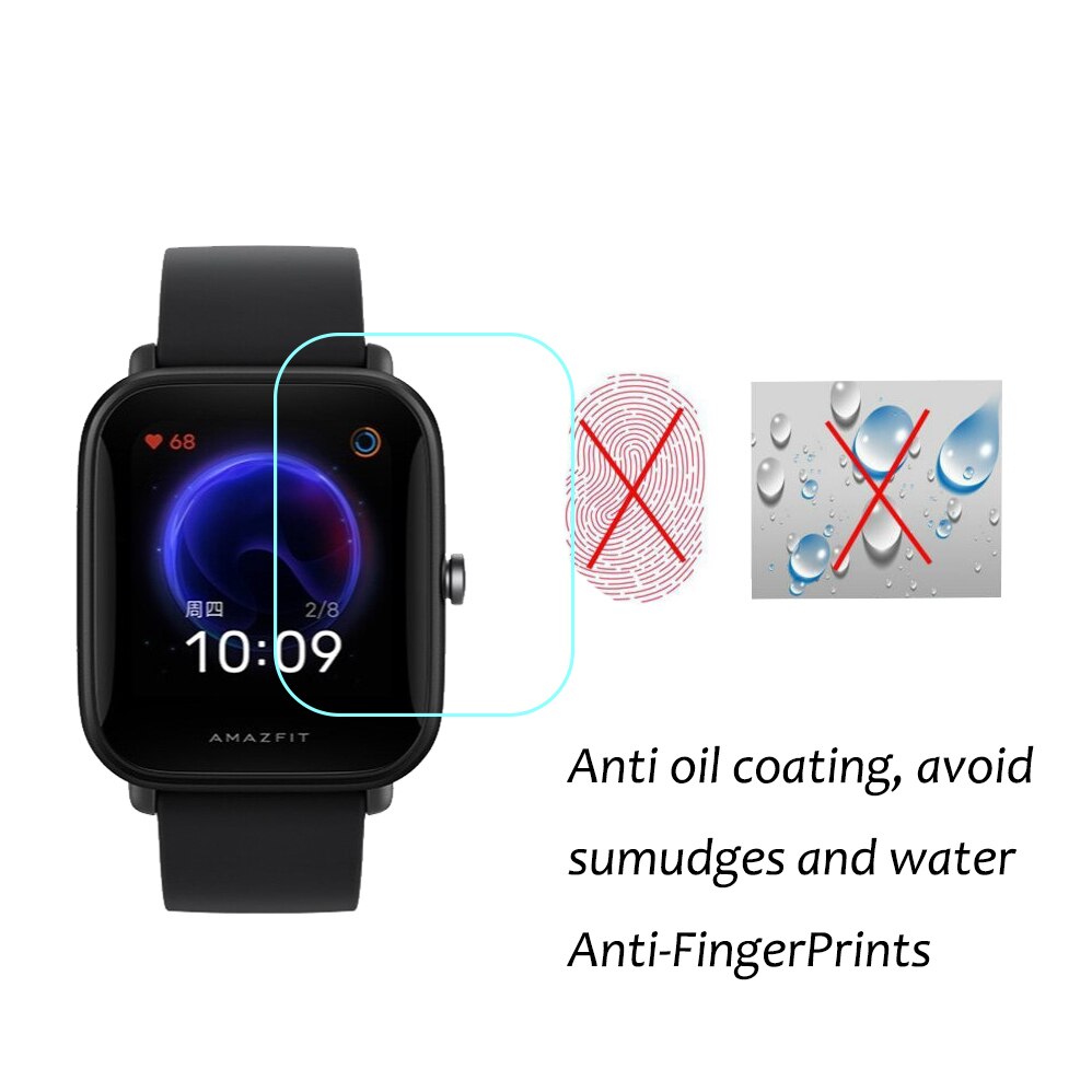 Set 2 miếng dán tpu bảo vệ màn hình cho Xiaomi Huami Amazfit Pop / Pop Pro / Bip U