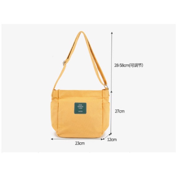 Túi Đeo Chéo Vải  Canvas Đeo Vai Cỡ Lớn Thời Trang Hàn Quốc Học Sinh Sinh Viên Đi Học , Đi Chơi giá rẻ
