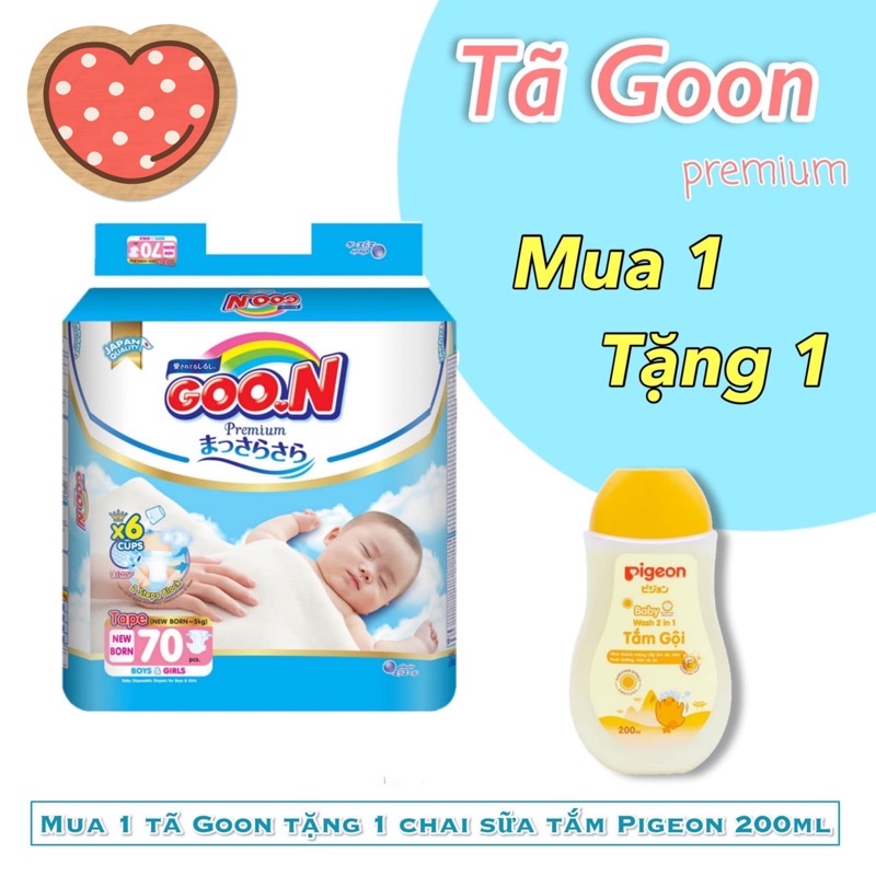 Tã quần/dán Goo.N Premium NB70/S64/M60/L50/XL46/M56/L46/XL42/XXL36/XXXL26