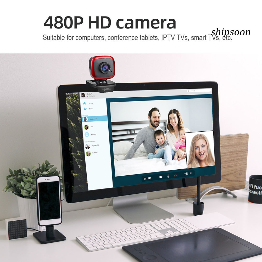 Webcam Cổng Usb Ssn - 480p Có Mic Cho Máy Tính | BigBuy360 - bigbuy360.vn