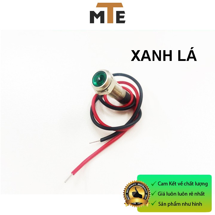 Đèn LED báo bằng kim loại chống nước 6mm