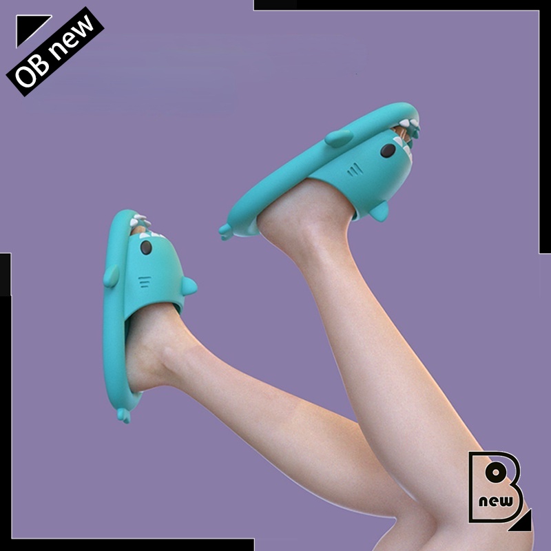 Dép Đi Trong Nhà Và Ngoài Trời Chống Trượt Hình Cá Mập Dễ Thương Màu Mới Dành Cho Trẻ Em Người Lớn