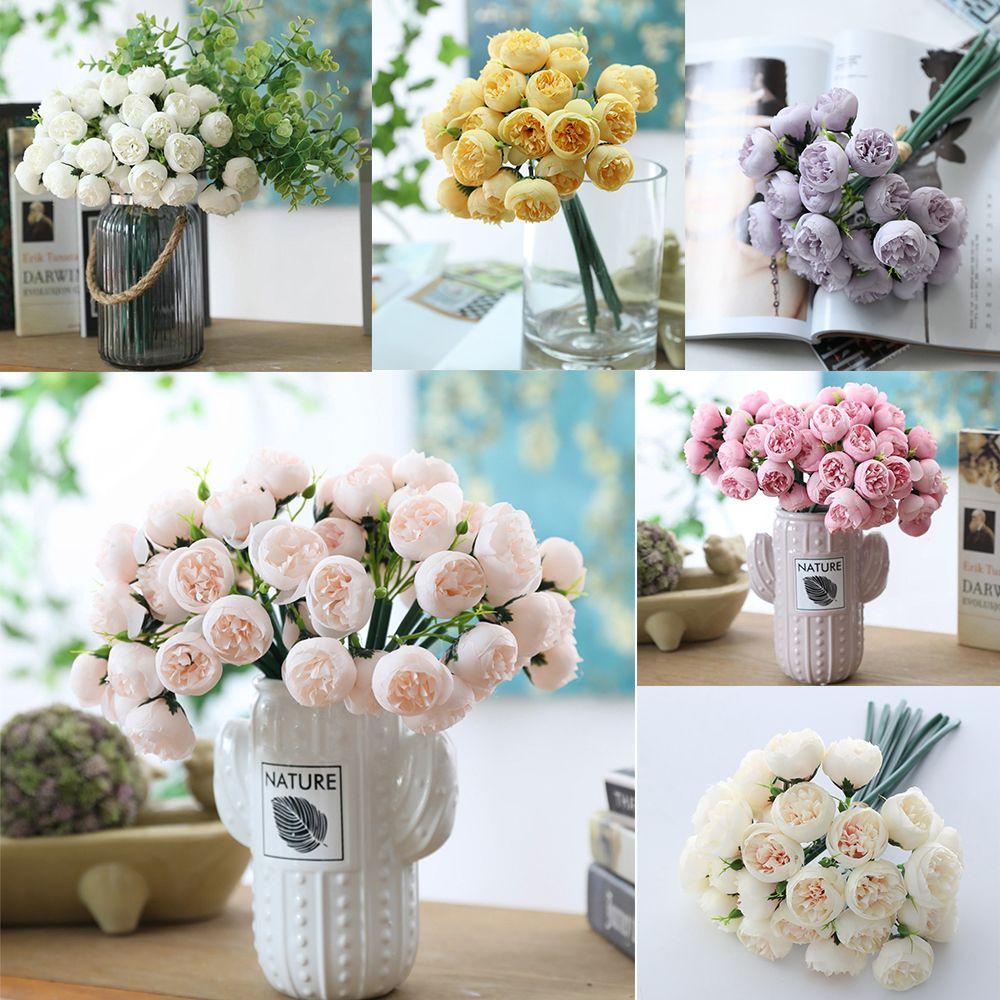 KUNHEV Hoa Mẫu Đơn Nhân Tạo Trang Trí Tiệc|Thảm Lụa Lót Sàn Cao Cấp Sang Trọng